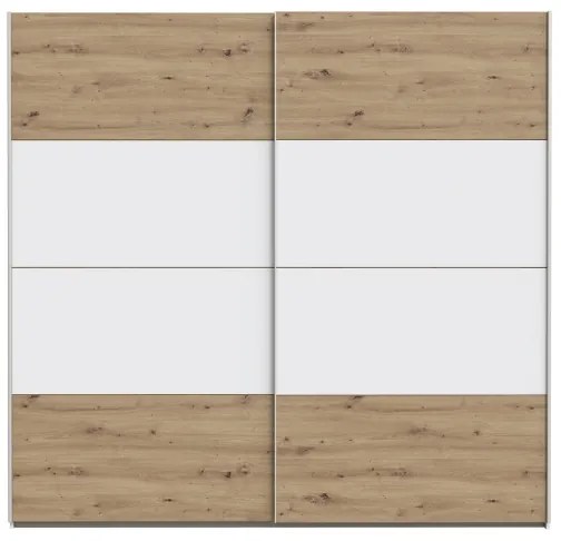 Šatníková skriňa KARO 220x210 cm biela/dub artisan