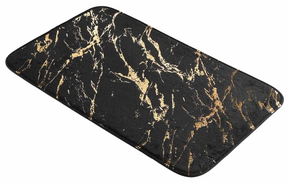Čierna/v zlatej farbe kúpeľňová predložka 45x75 cm Aquamarbre – douceur d'intérieur