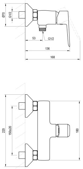 Ravak X070474 - Sprchová batéria LIFE lesklý chróm