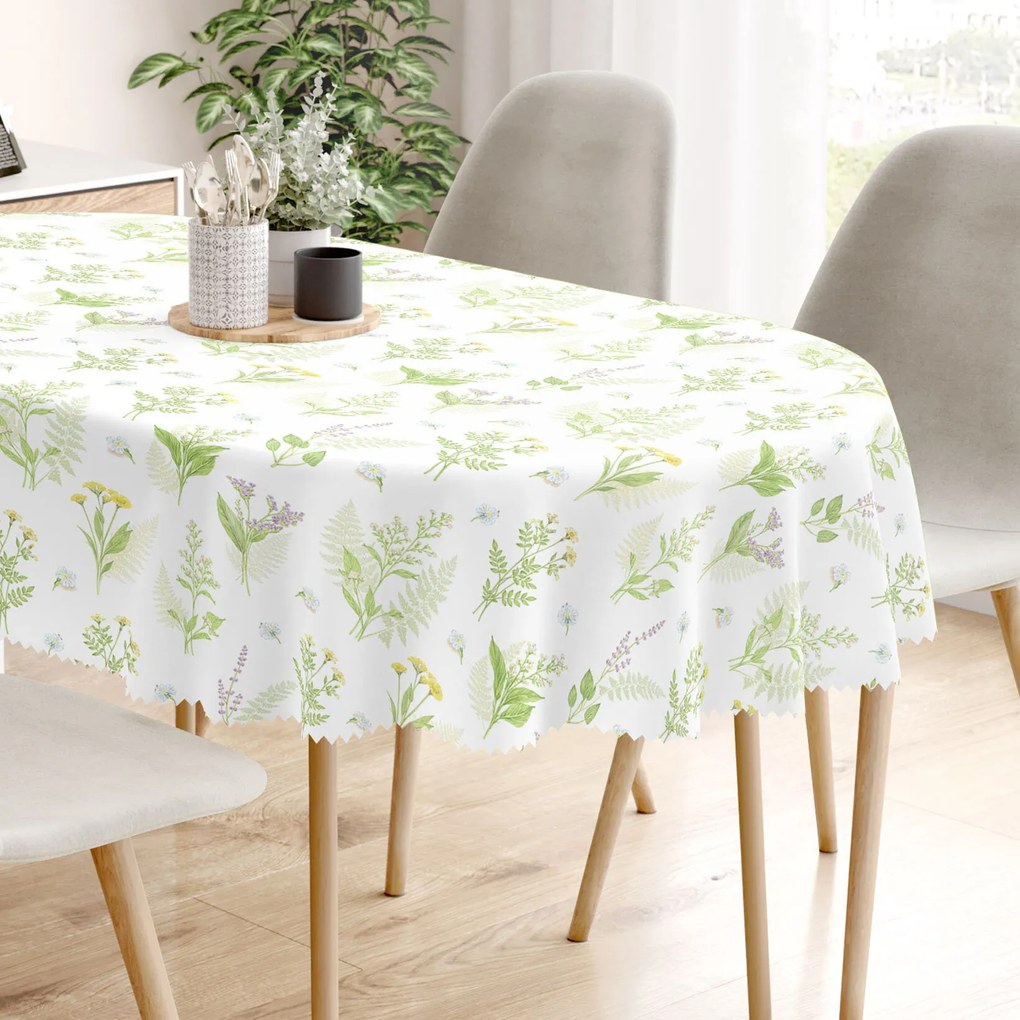 Goldea oválny teflónový obrus - lesné kvety 140 x 240 cm