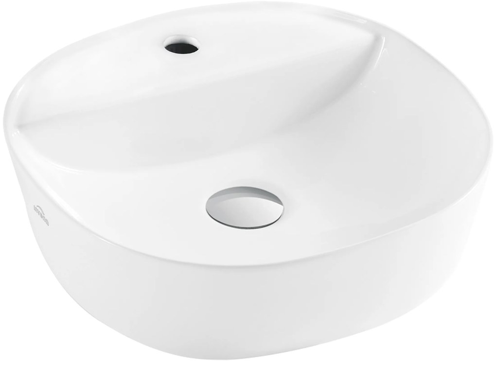 Invena Parla, umývadlo na dosku 40x40x12 cm, biela, INV-CE-41-001-C