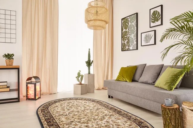 Koberec Agnella Standard Hermiona krémový ovál