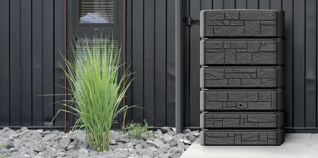 Sud na dažďovú vodu TOWER STONE antracit 500l
