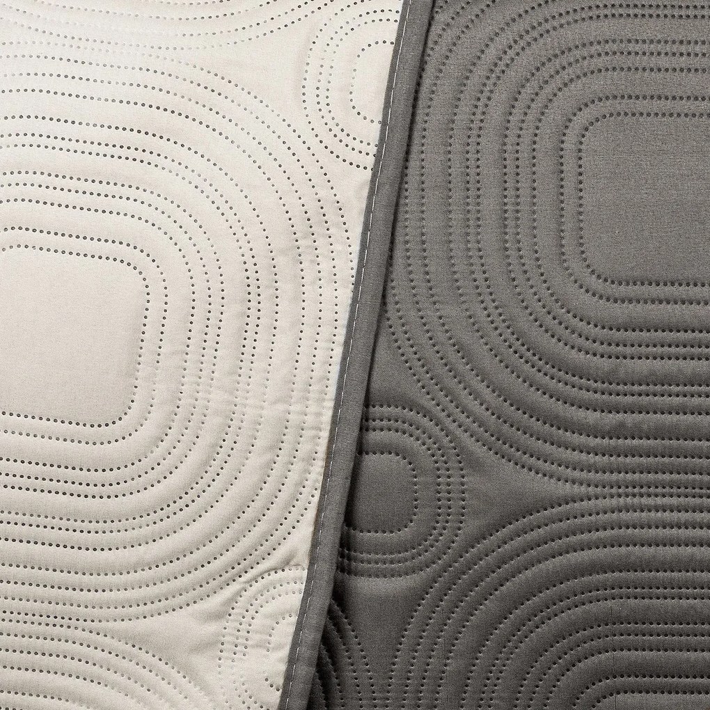 4Home Prehoz na posteľ Doubleface taupe/béžová, 220 x 240 cm, 2x 40 x 40 cm