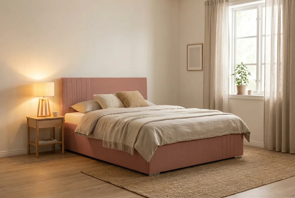 Postel MARS 180x200 cm Ružová S matracom