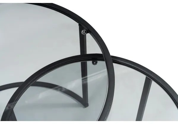 SADA 2x Konferenčný stolík TOKYO pr. 42/60 cm čierna