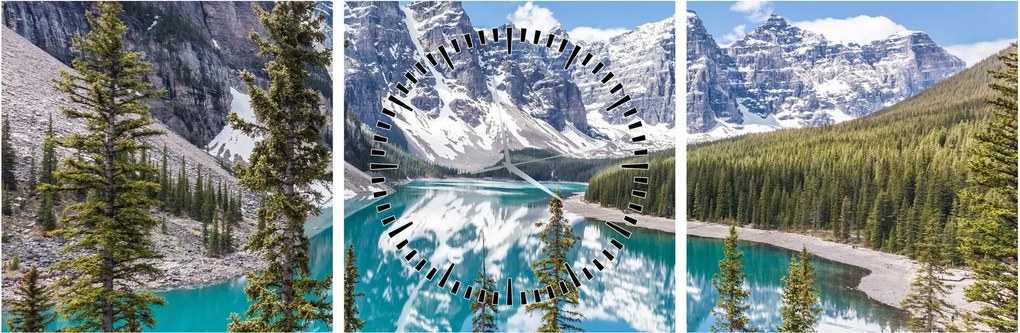 Obraz - Národný park Banff (s hodinami) (90x30 cm)