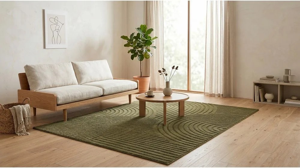 Tmavozelený koberec 160x230 cm Whirl – ESTE
