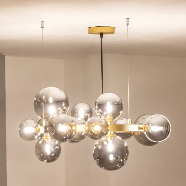 Brilagi - LED Luster na lanku MILLA 15xG9/3W/230V zlatá/dymová