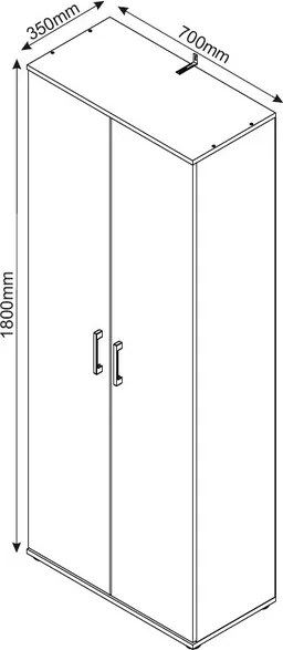 Šatníková skriňa s výsuvnou tyčou Nitro, dub Sonoma