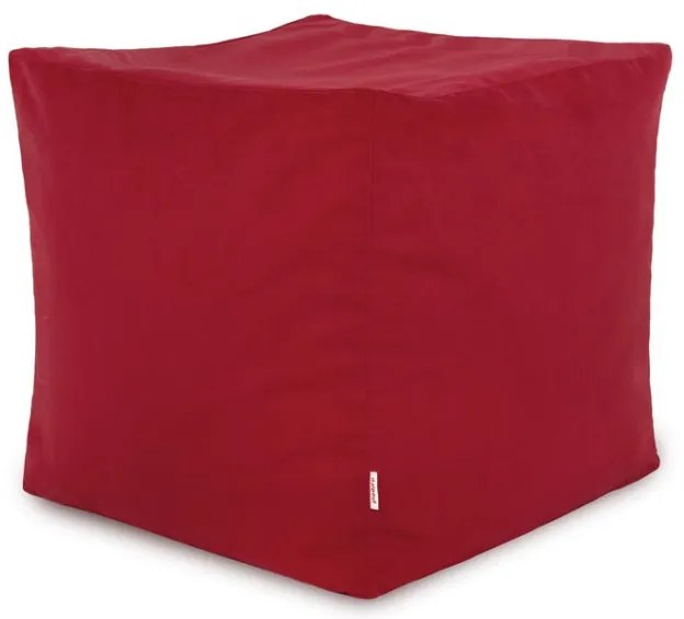 Taburetka Cubo červená plyš