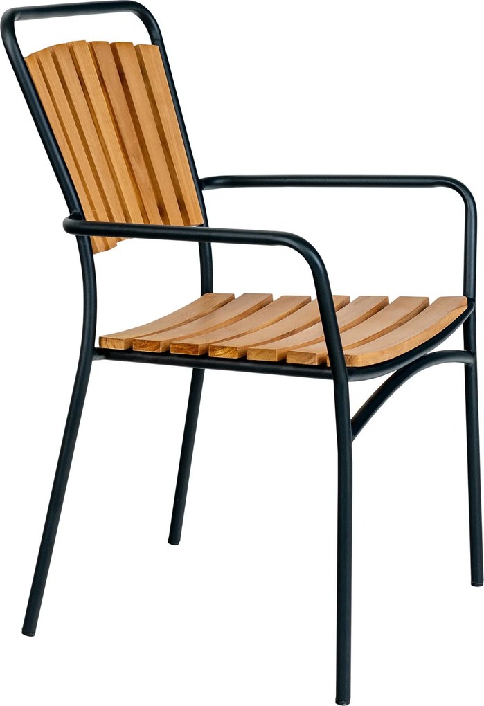 Záhradná stolička Canvoria 4 (prírodná + čierna). Akcia -9%. Vlastná spoľahlivá doprava až k Vám domov. 1146707