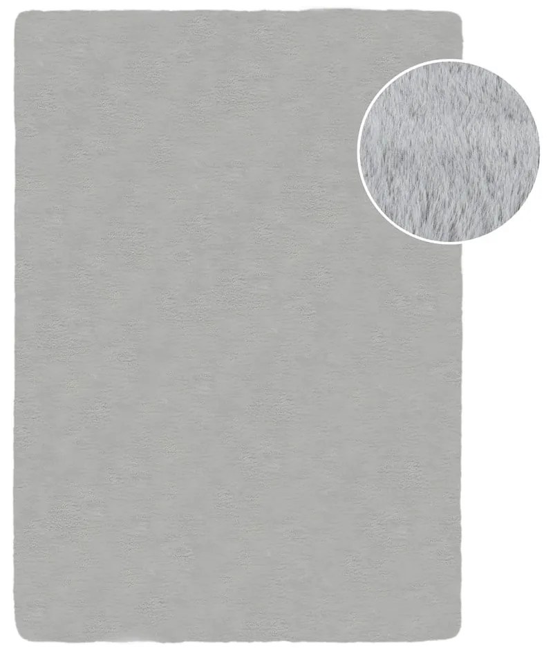 Svetlosivá syntetická kožušina 200x290 cm Ivy Luxury Fur – Flair Rugs