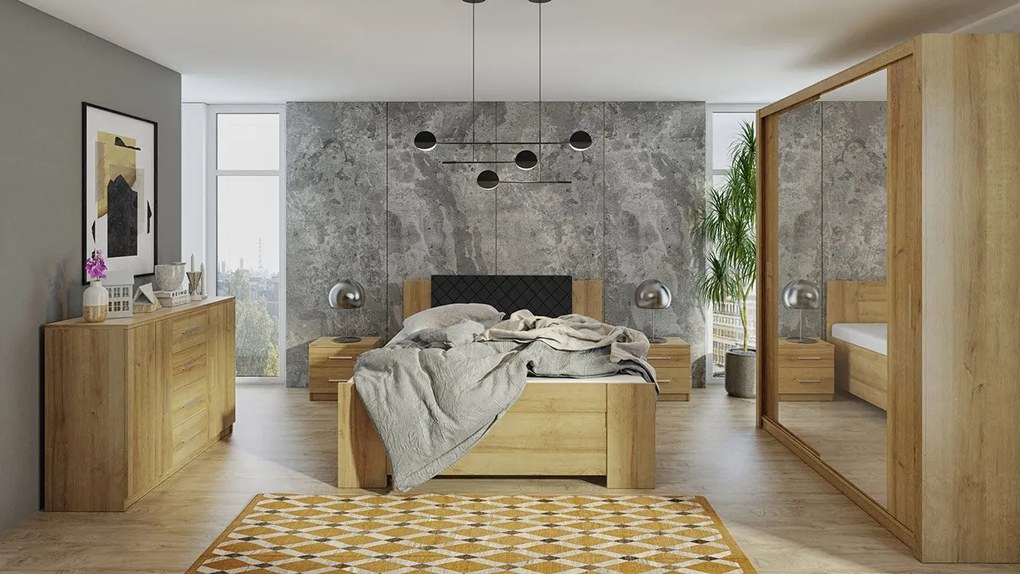 Spálňa Kler X, Farby: biela / biela + ekokoža Soft Pik 011