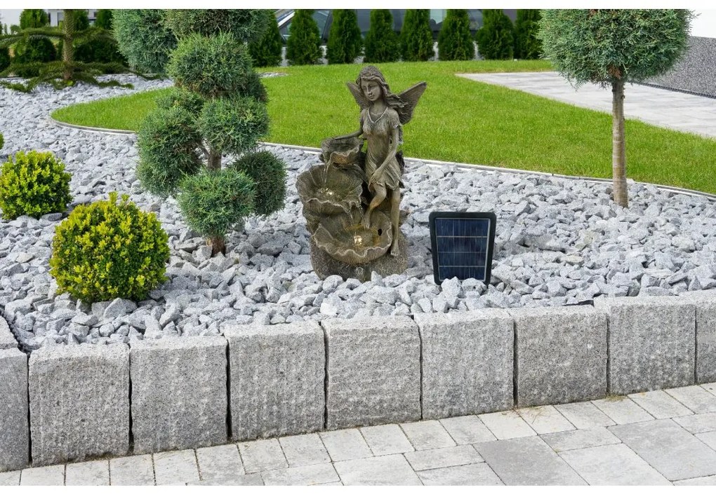 Záhradná solárna fontána BestBerg SF-10 / polyresin / 24,5 x 22,7 x 41 cm