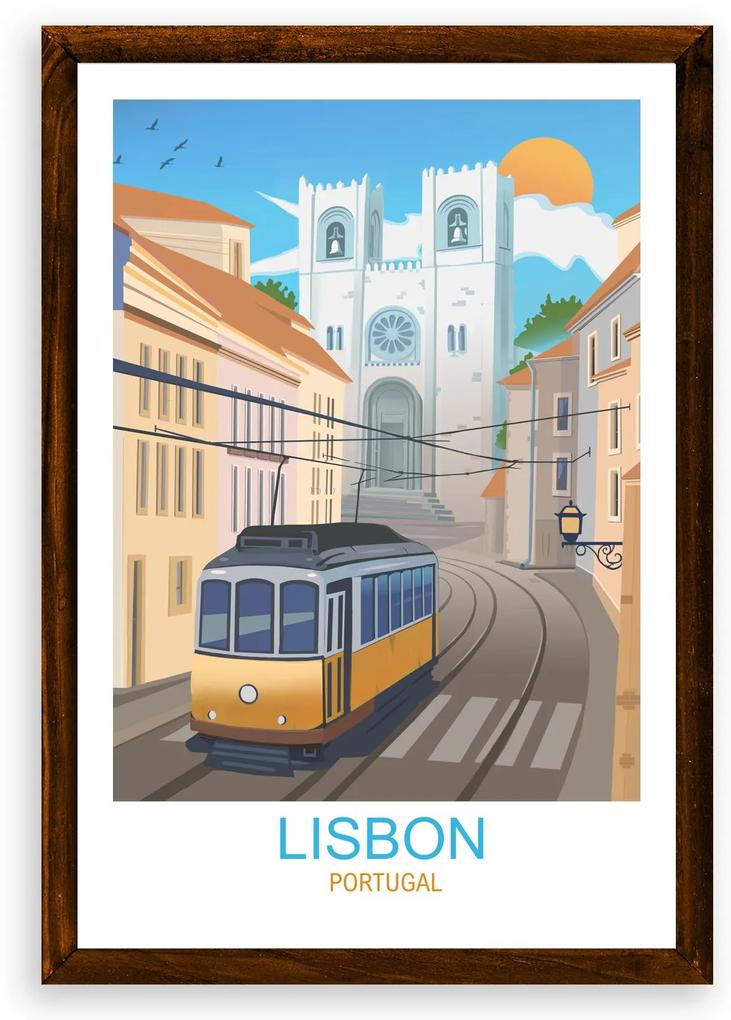 Poster Lisabon - Poster A3 + čierny rám (46,8€)