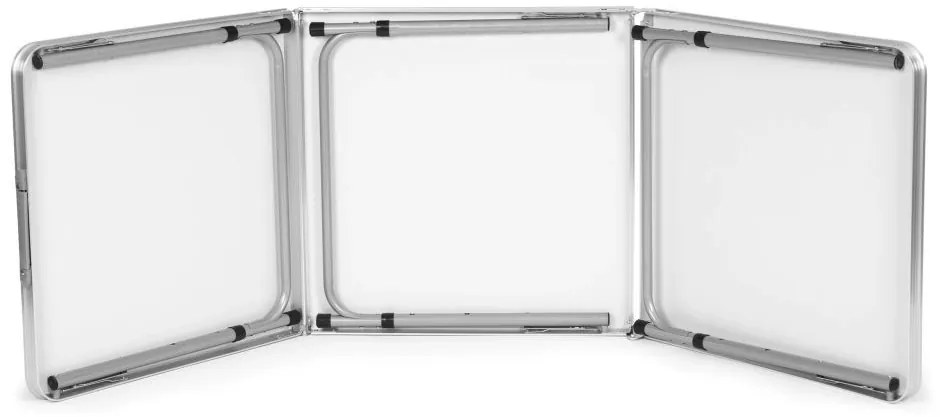 Skladací cateringový stôl 180 x 60 cm s imitáciou dreva 3-časťový