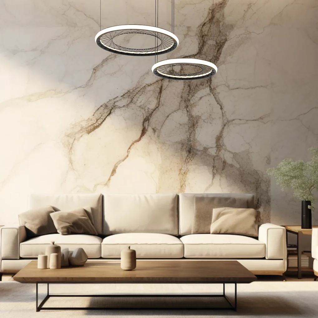 Závesné LED svietidlo Nest, 2x LED 77w, 4000k, b