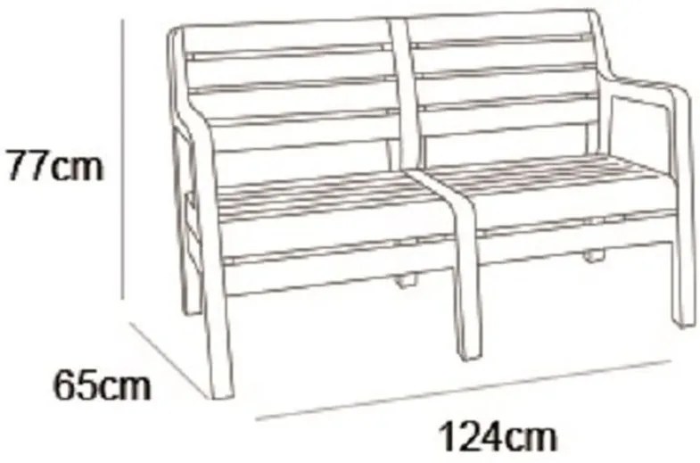 ALLIBERT DELANO Set záhradný, grafit/sivá 17201088