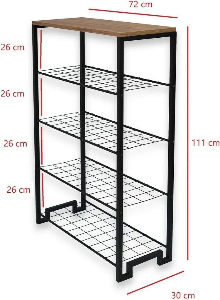Skrinka na topánky Nancy Atlantic Pine and Black