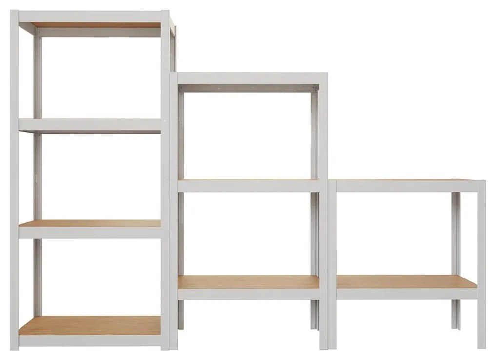 Policový regál kovový biely 2-stupňový modul AR Style D-Carbon