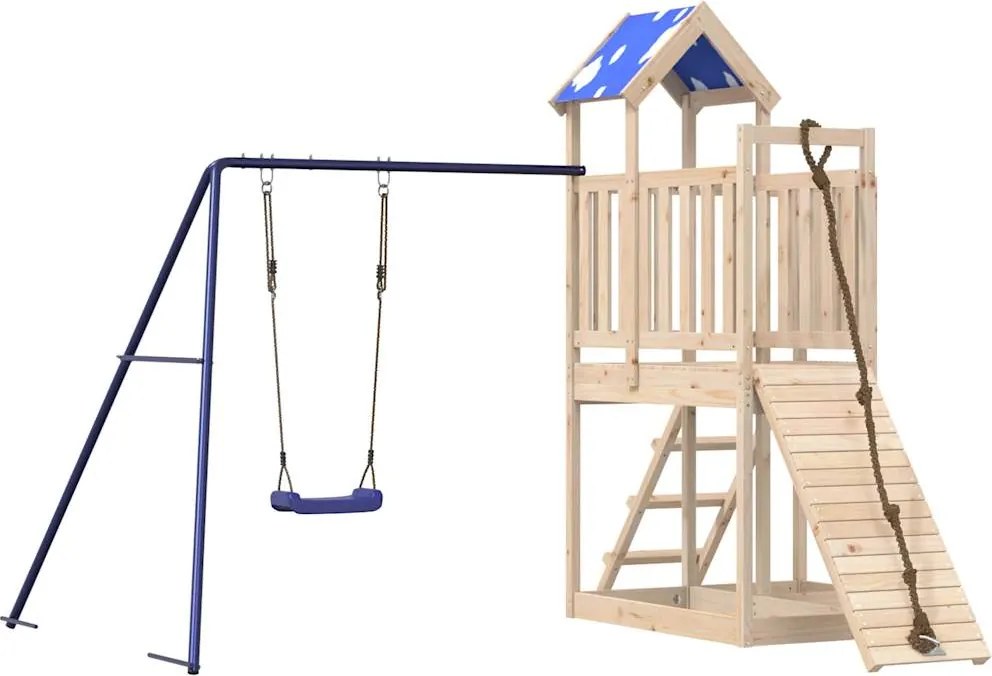 vidaXL Vonkajšia súprava na hranie masívna borovica