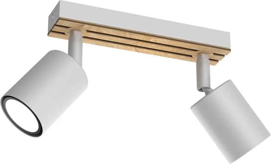 Bodové svietidlo TERRA 2xGU10/8W/230V biela/dub