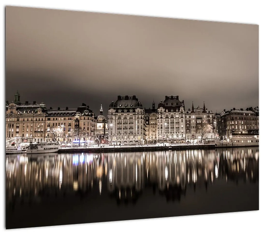 Obraz mesta v šere (70x50 cm)