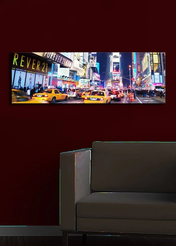 Obraz s LED osvětlením SVĚTLA MĚST 07 30 x 90 cm