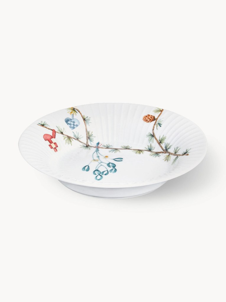 Ručne vyrobené porcelánové vianočné hlboké taniere Hammershøi, 4 ks