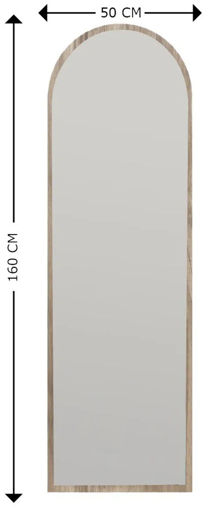 Zrkadlo Emma Walnut 50 x 160 cm