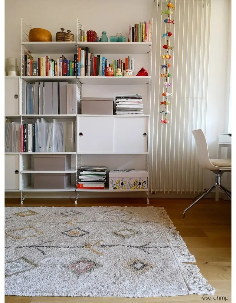 Béžový prateľný ručne tkaný bavlnený koberec 140x200 cm Kaarol Earth – Lorena Canals