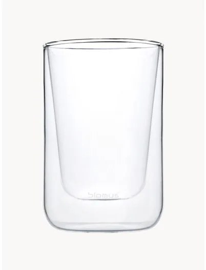 Dvojstenné sklenené poháre na kávu Nero, 2 ks