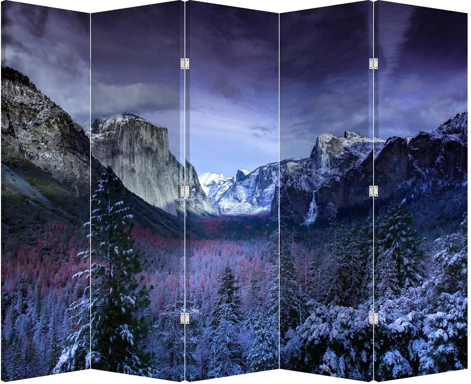 Paraván - Zimné horské krajiny (210x170 cm)