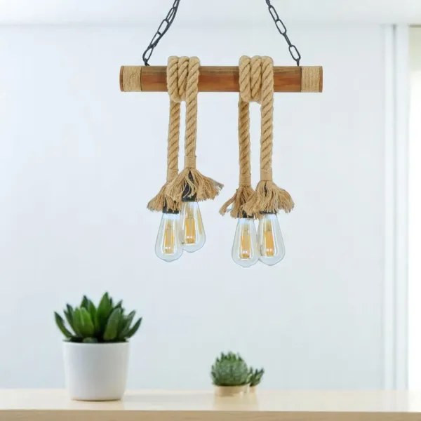 Brilagi - Luster na reťazi KOS 4xE27/60W/230V buk