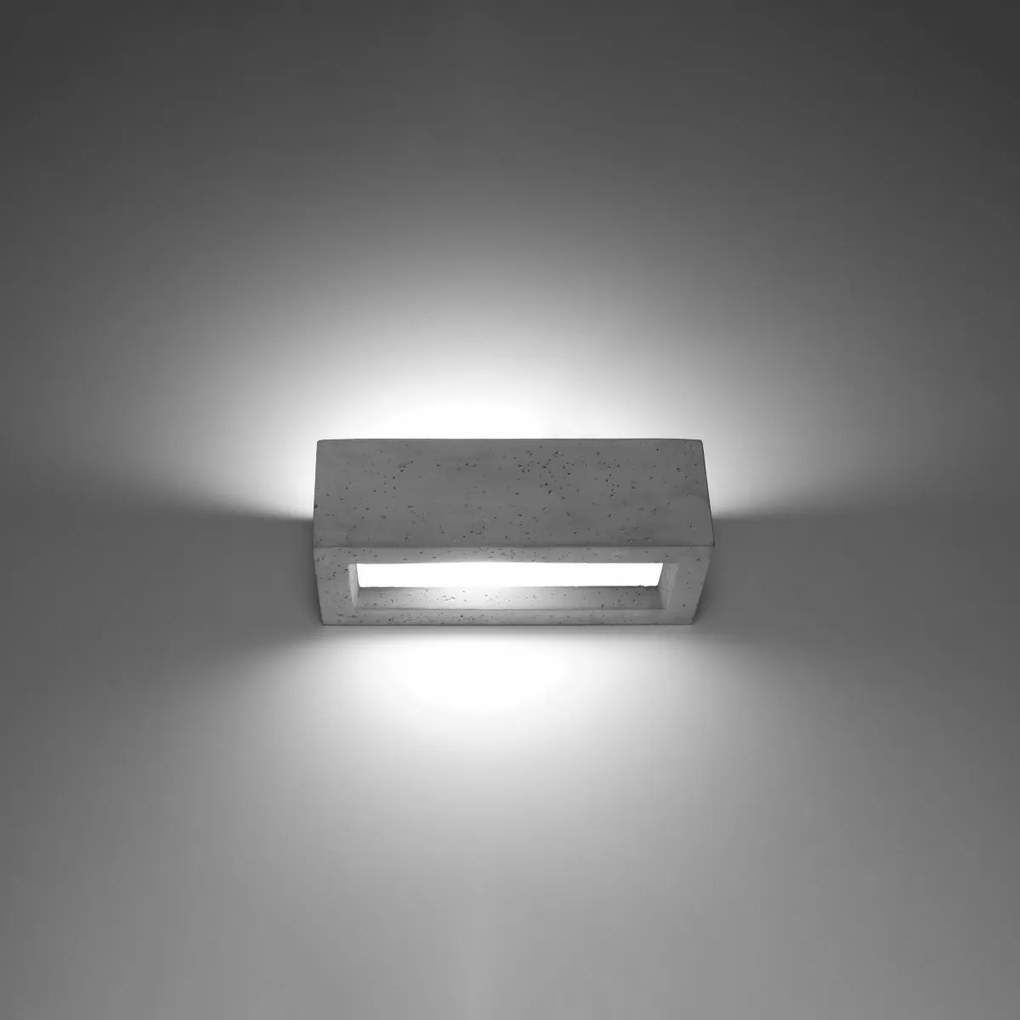 Nástenné svietidlo Vega, 1x betónové tienidlo, (30 cm)