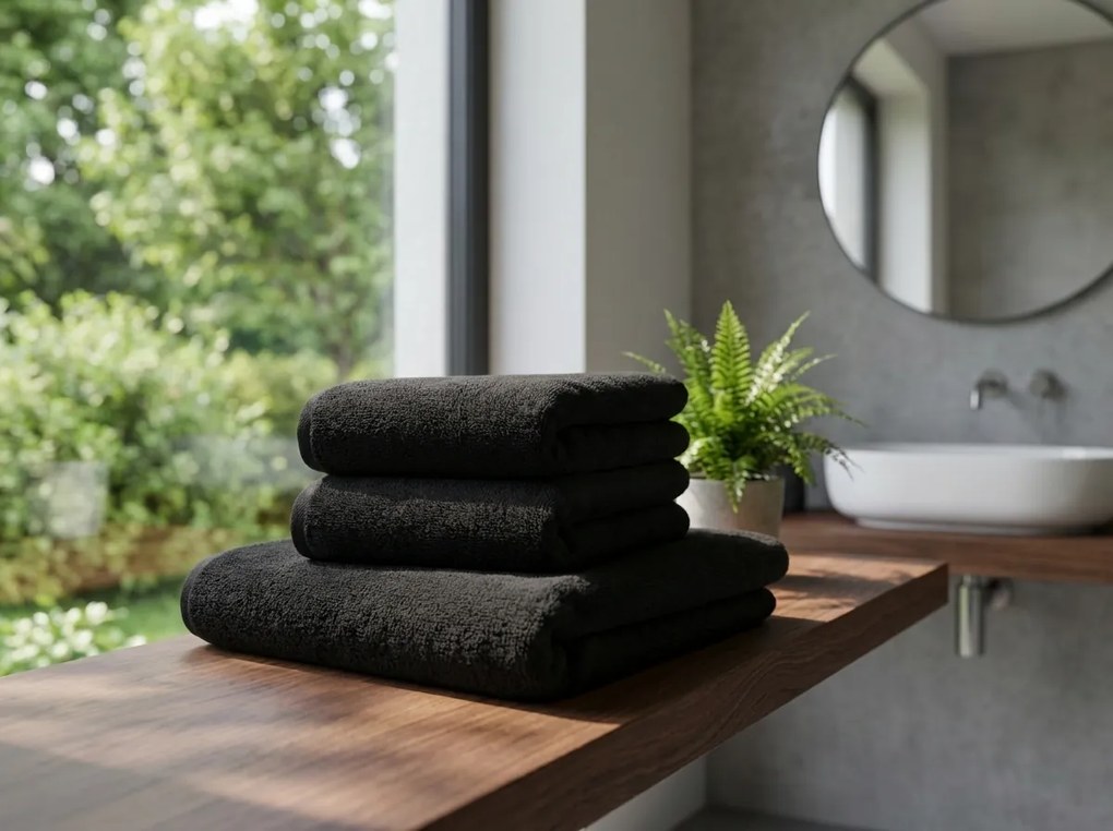Osuška NORIELLE 70x140 cm čierna, 100% bavlna