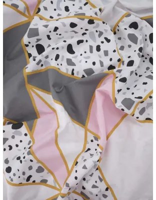 MKLozkoviny.sk Bavlnené obliečky na 2 postele – Nadira růžová 140×200/70×90 cm