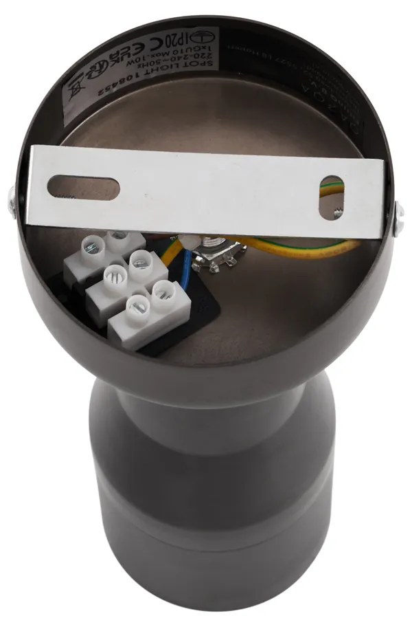 Moderné stropné bodové svetlo tmavosivé GU10 50 mm okrúhle - Stanley