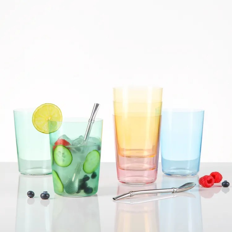 Lunasol - Poháre Tumbler béžové 515 ml set 6 ks – 21st Century Glas Lunasol META Glass (322664)