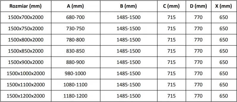 Mexen Velar, sprchový kút s posuvnými dverami 150 x 100 cm, 8mm sklo námraza, čierna matná, 871-150-100-31-70