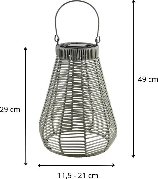 Solárna lucerna SOKKE 29/49 sivá