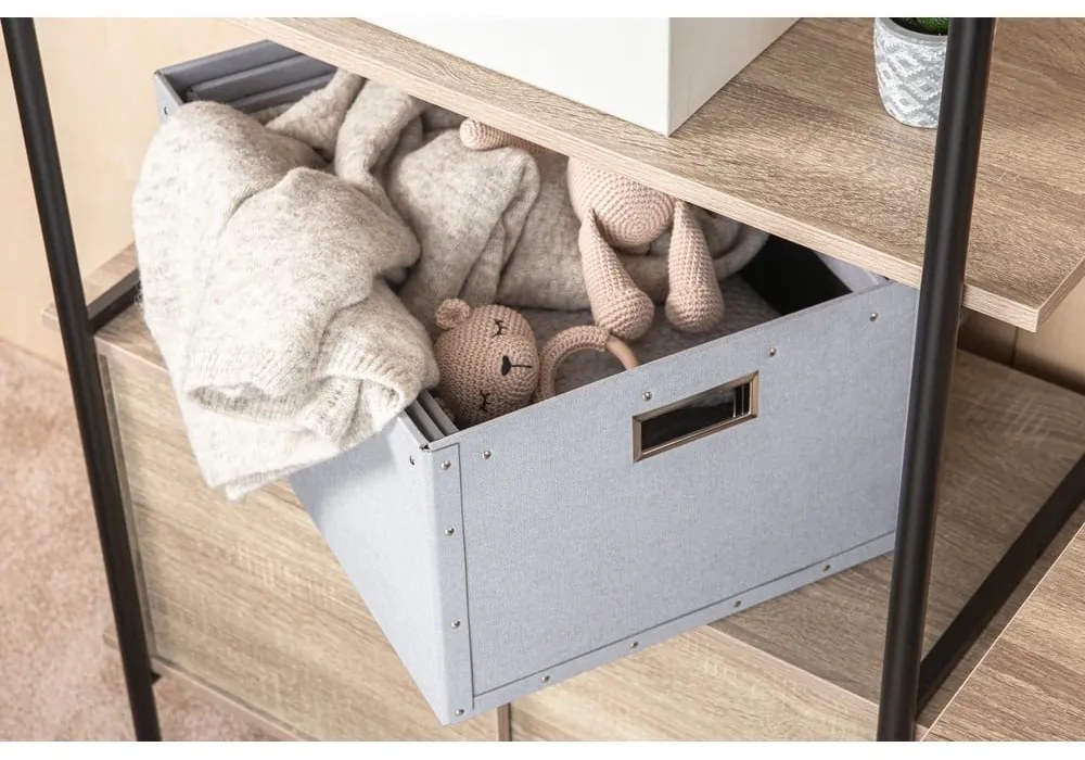 Svetlosivé kartónové úložné boxy v súprave 3 ks Ture – Bigso Box of Sweden