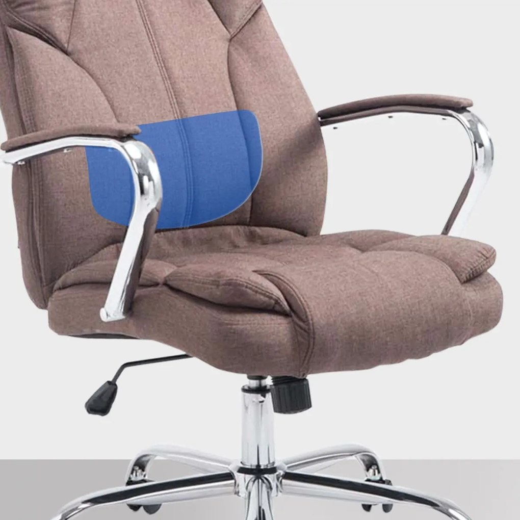Design-Shop Kancelárska XXL stolička Xanthy látka - Hnedá