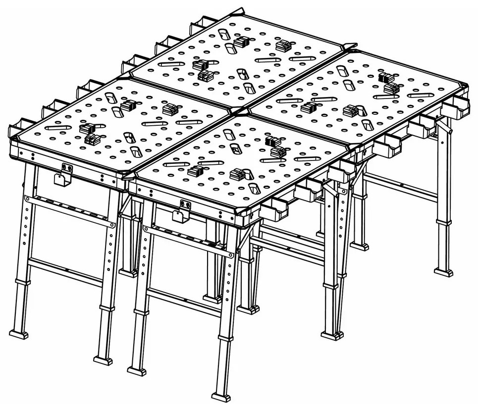 Stavebný stôl s vysokou nosnosťou max. 450kg FORTUM 4759990