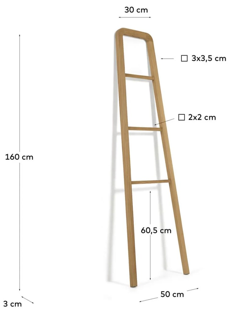 Vešiak na uteráky nalia 50 x 160 cm prírodný MUZZA