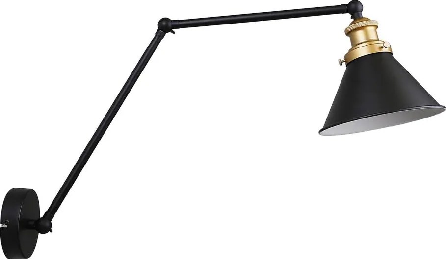 Nástenná lampička FUNDO 1xE27/40W/230V čierna/zlatá