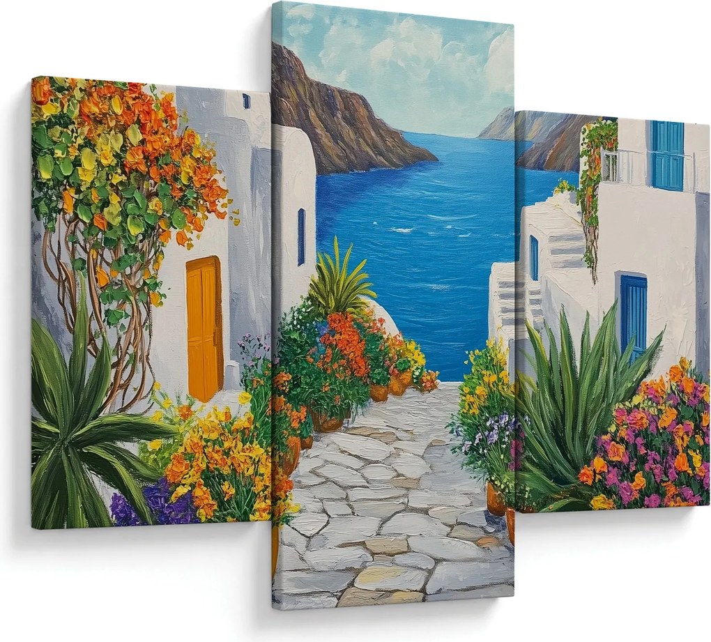 Obraz - Grécka ulička (90x60 cm)