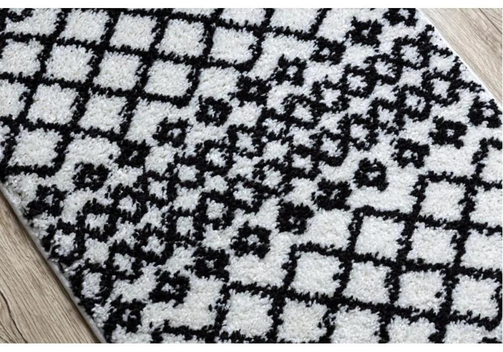 Kusový koberec Shaggy Safi biely atyp 70x200cm
