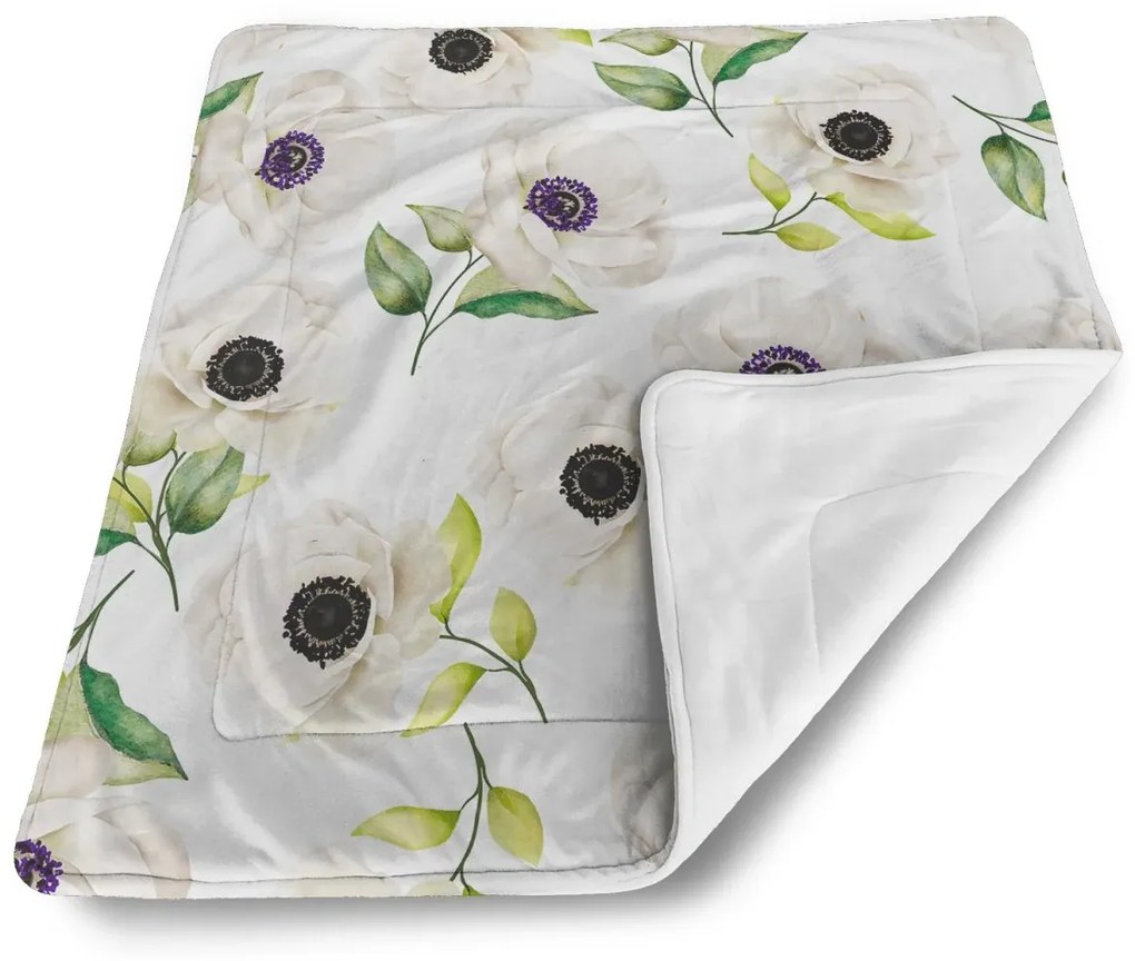 Sablio Deka pre bábätko Biele sasanky - 90x120 cm